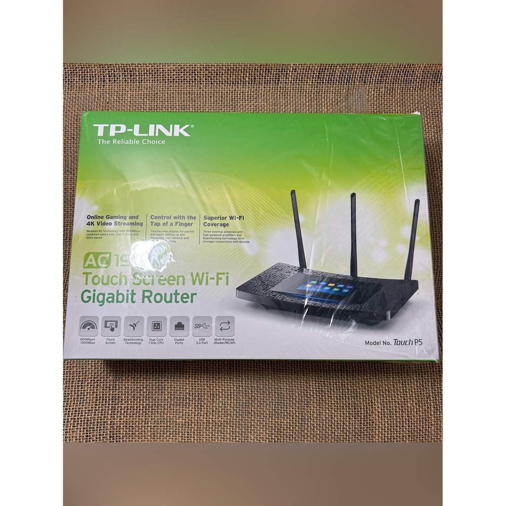 TP-Link AC1900 Wireless Wi-Fi Gigabit Router with Touch Screen Setup Touch P5